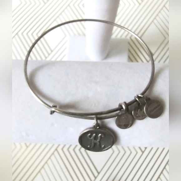Alex and Ani Initials Collection "K" Charm Bangle - Picture 3 of 4